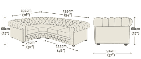 Chesterfield Corner Unit (1x2)