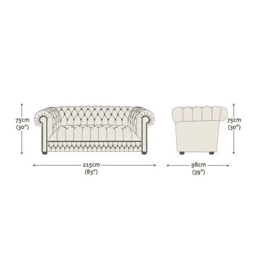 Belgravia 3 Seater Sofa Altara Mushroom