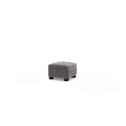 Buttoned Pouffe Box