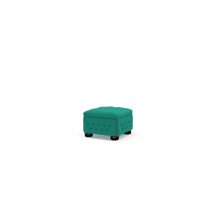 Buttoned Pouffe Box