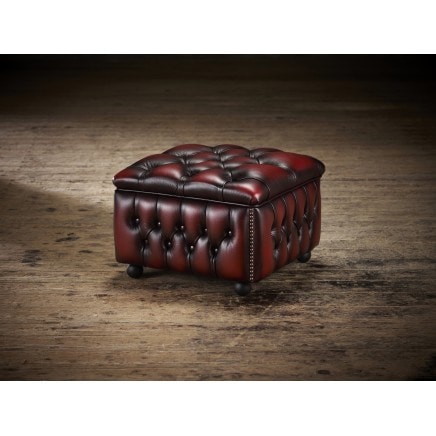 Buttoned Pouffe Box