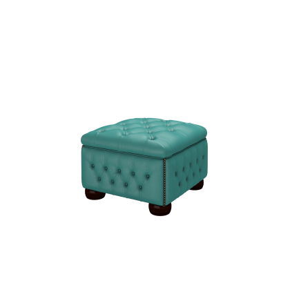 Buttoned Pouffe Box
