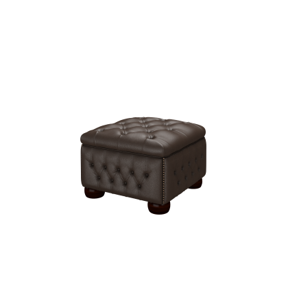 Buttoned Pouffe Box