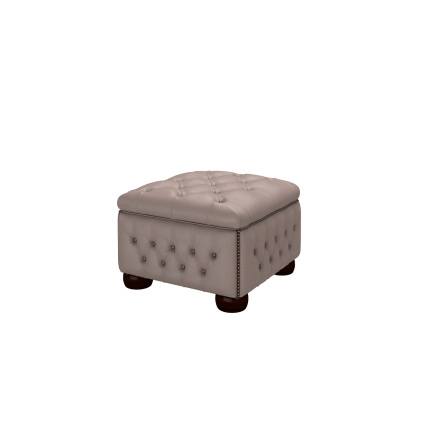 Buttoned Pouffe Box