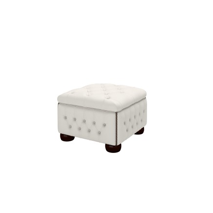 Buttoned Pouffe Box
