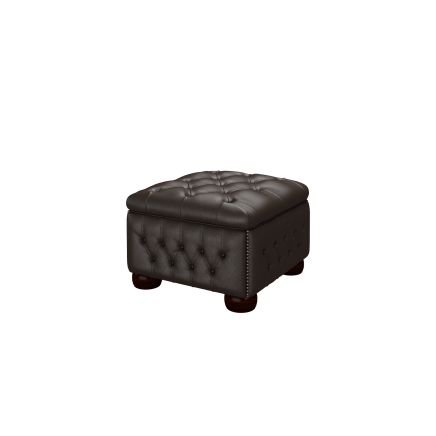 Buttoned Pouffe Box