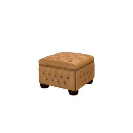 Buttoned Pouffe Box