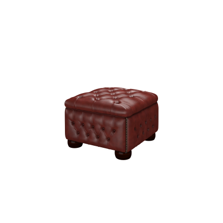 Buttoned Pouffe Box