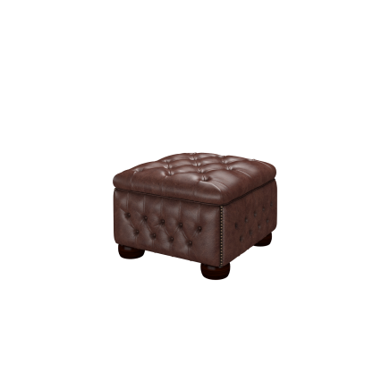 Buttoned Pouffe Box