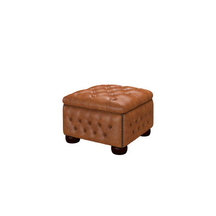 Buttoned Pouffe Box