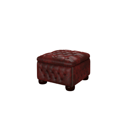 Buttoned Pouffe Box