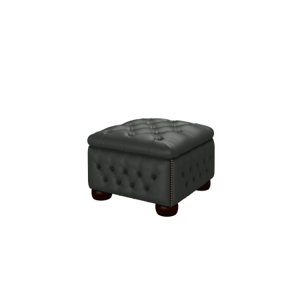 Buttoned Pouffe Box
