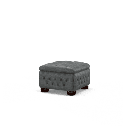 Buttoned Pouffe Box