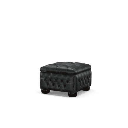 Buttoned Pouffe Box