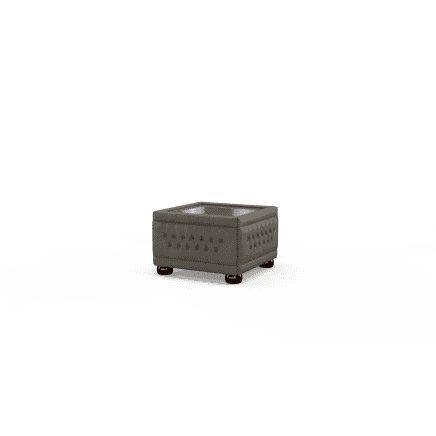 Buttoned Pouffe Table