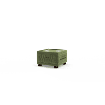 Buttoned Pouffe Table