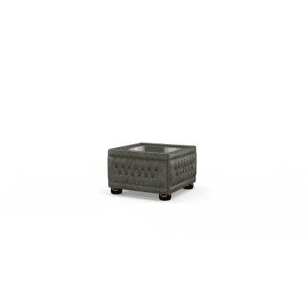 Buttoned Pouffe Table