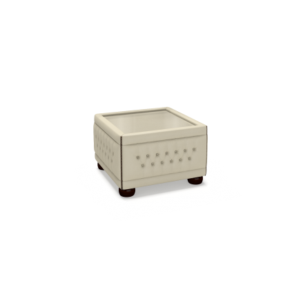 Buttoned Pouffe Table