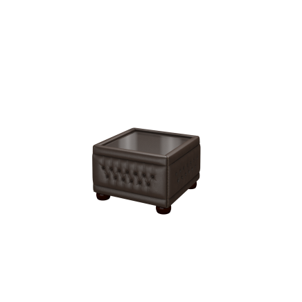 Buttoned Pouffe Table