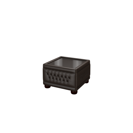 Buttoned Pouffe Table