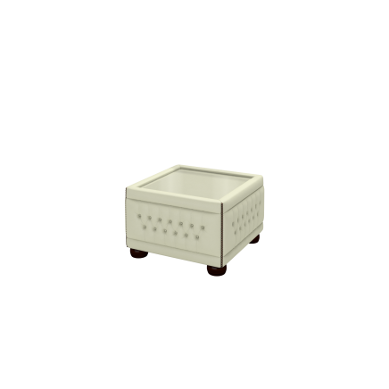 Buttoned Pouffe Table