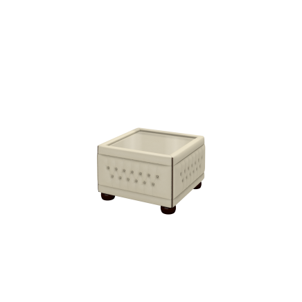 Buttoned Pouffe Table