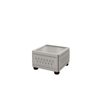Buttoned Pouffe Table