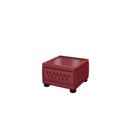 Buttoned Pouffe Table