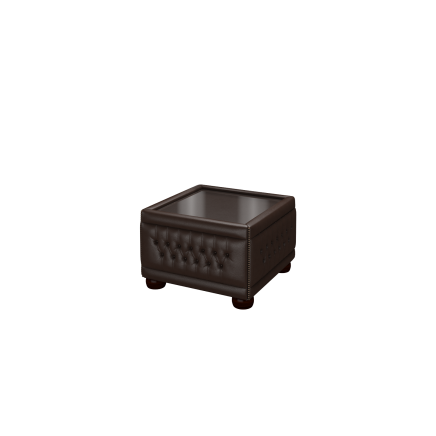 Buttoned Pouffe Table