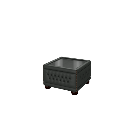Buttoned Pouffe Table