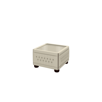 Buttoned Pouffe Table