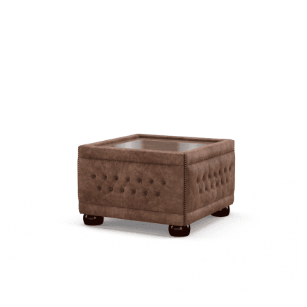 Buttoned Pouffe Table