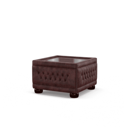 Buttoned Pouffe Table