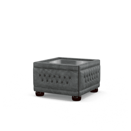 Buttoned Pouffe Table