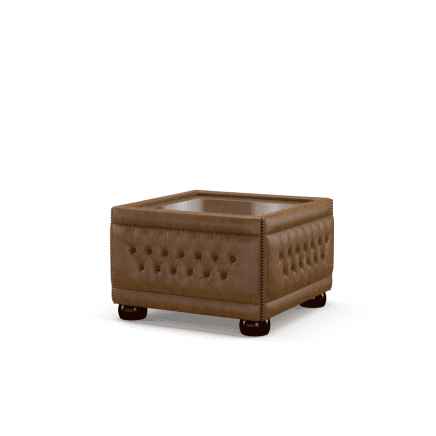 Buttoned Pouffe Table