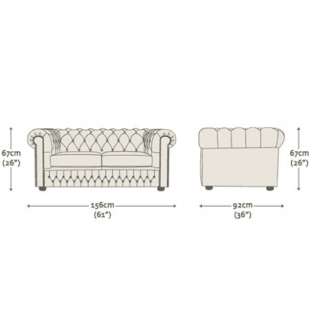 Chesterfield 2 and 3 Seater Sofa in Amalfi Forest Green
