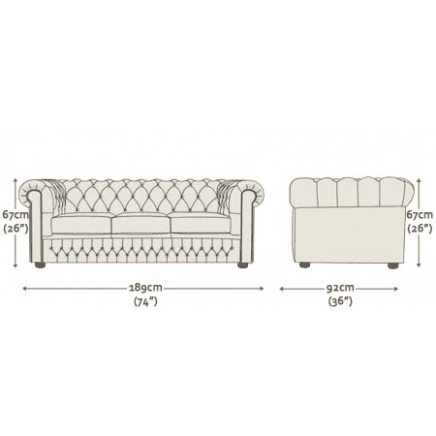 Chesterfield 2 and 3 Seater Sofa in Amalfi Forest Green