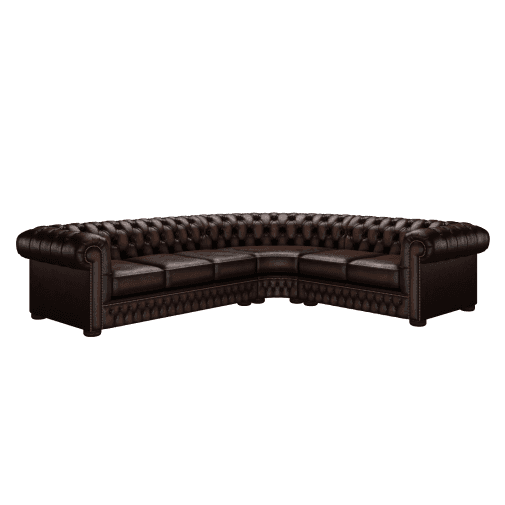 Chesterfield 3 x 2 15cm Corner Unit Antique Brown Antique Studs