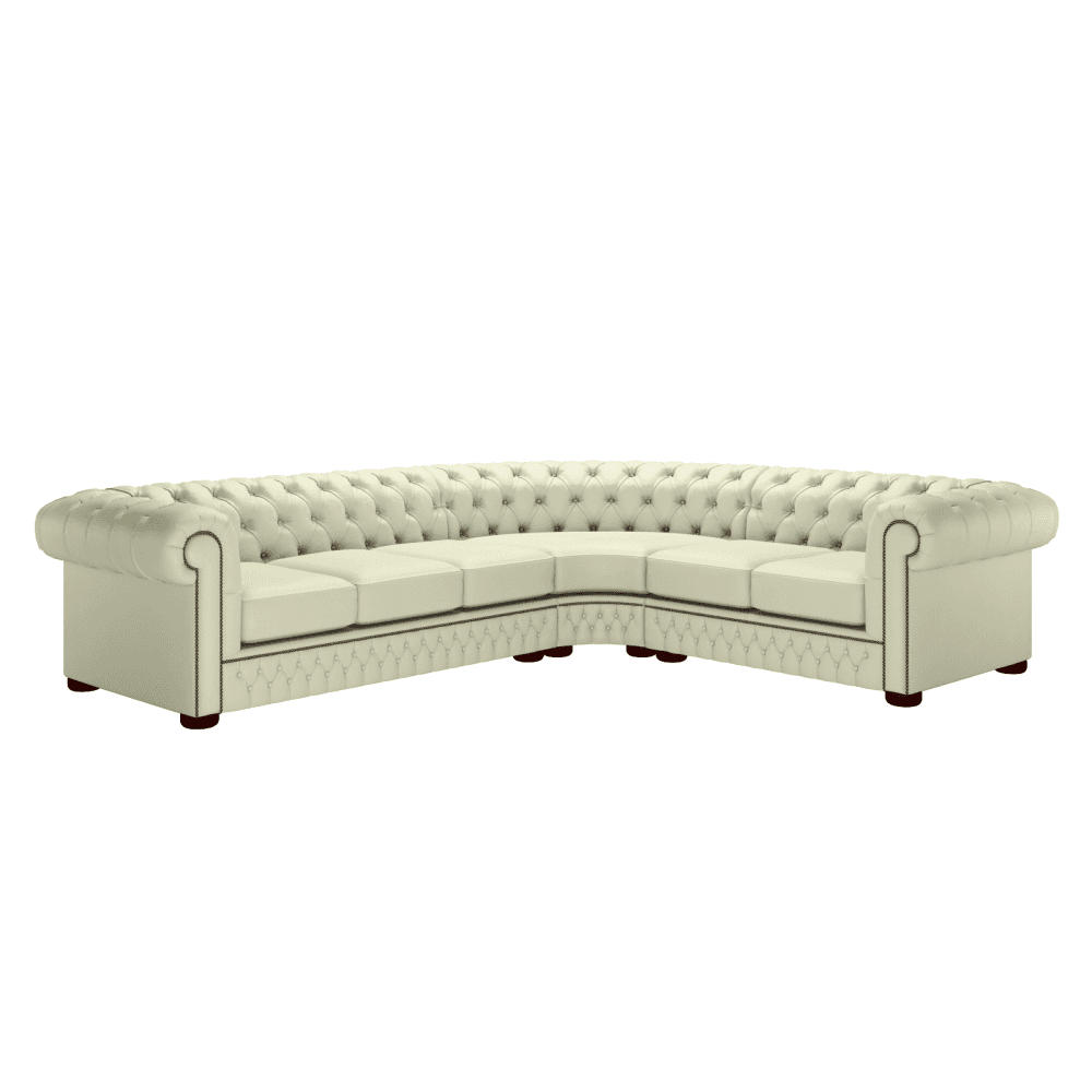 Chesterfield 3 x 2 Corner Unit Essential Cream Antique Studs 
