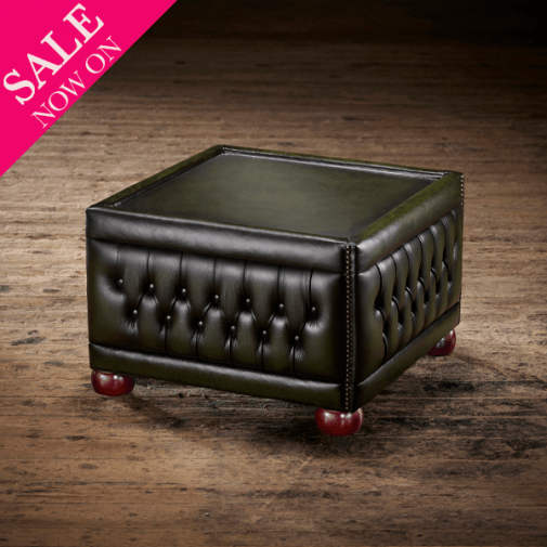 Buttoned Pouffe Box