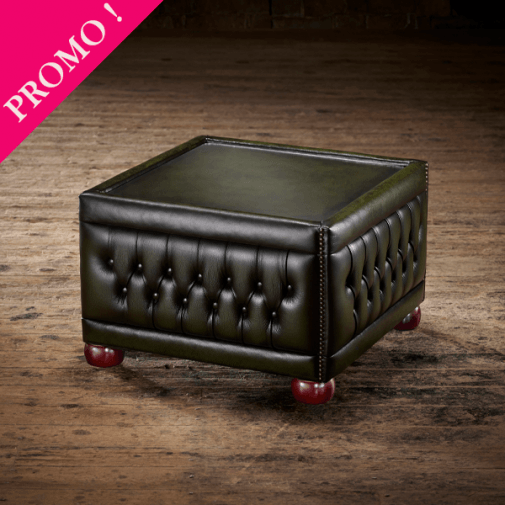 Buttoned Pouffe Table