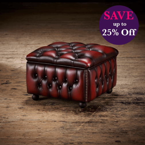 Buttoned Pouffe Box