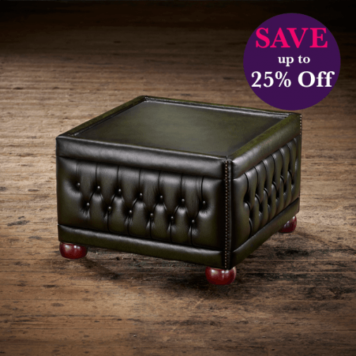 Buttoned Pouffe Table
