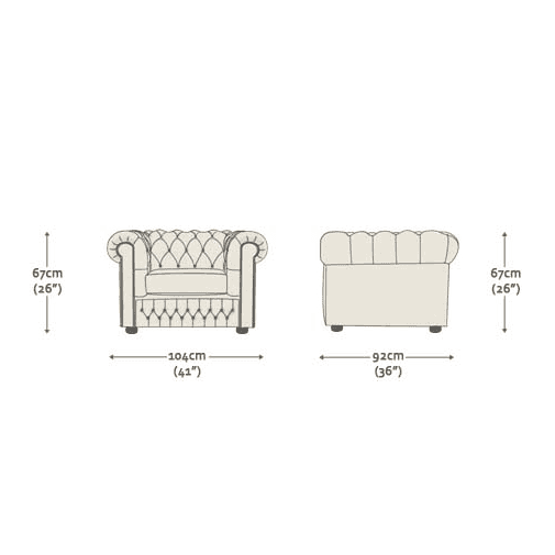 Chesterfield Chair Birch Black 