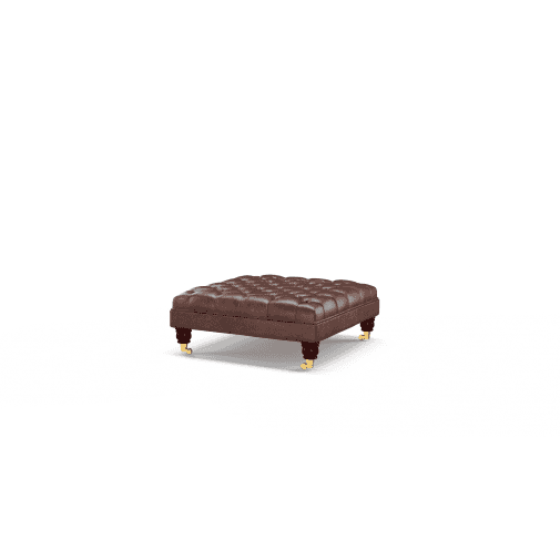 Finsbury Footstool Heritage Dark Brown Black Finish