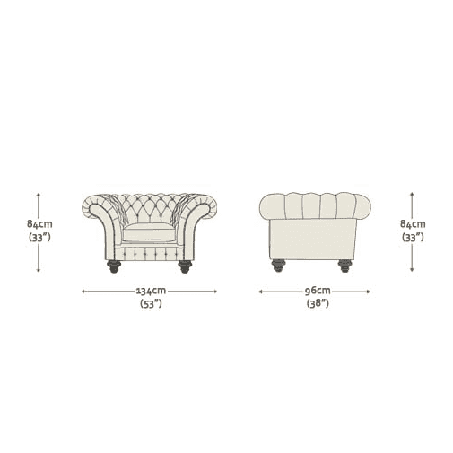 Grosvenor Chair Etna Fawn Antique Studs