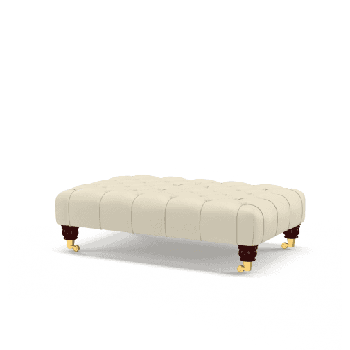 Pimlico Footstool Vogue Ivory Dark Oak Finish 