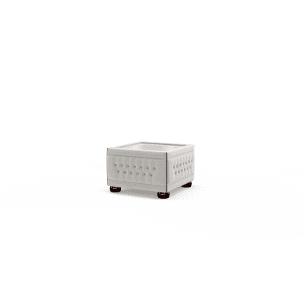 Buttoned Pouffe Table