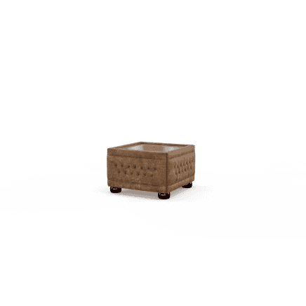 Buttoned Pouffe Table