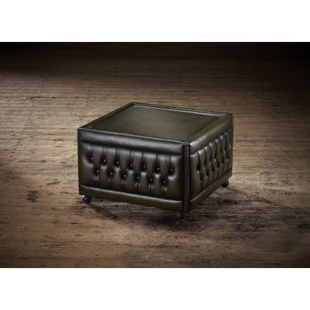Buttoned Pouffe Table